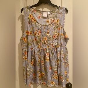 LC Lauren Conrad Blouse with Eyelet Detailing